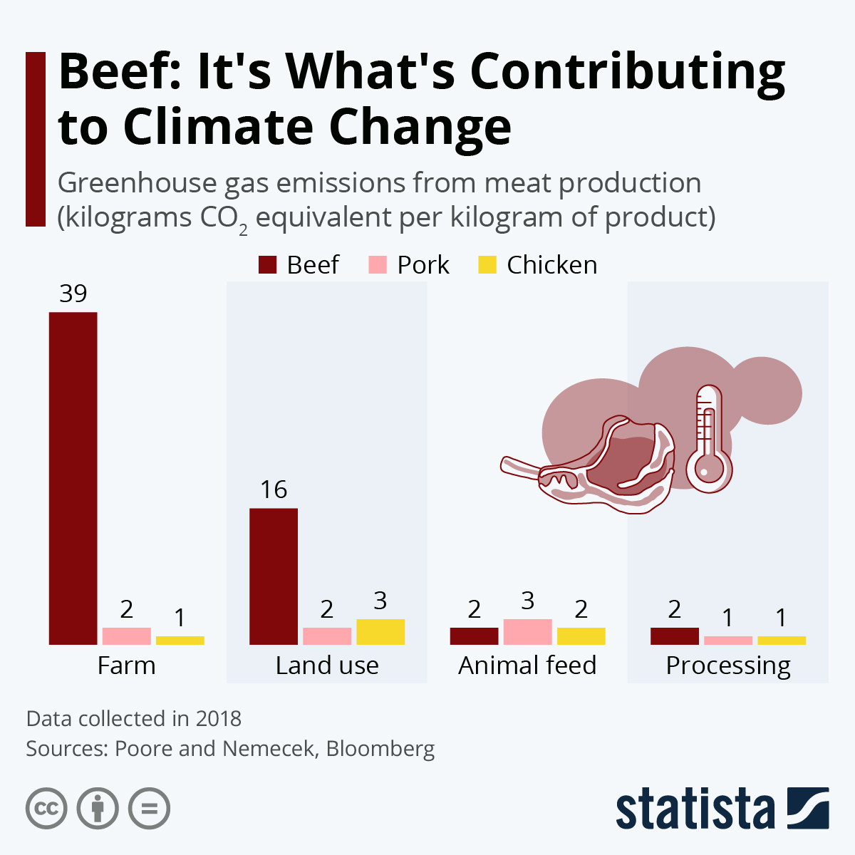 Grafico sull'industria della carne